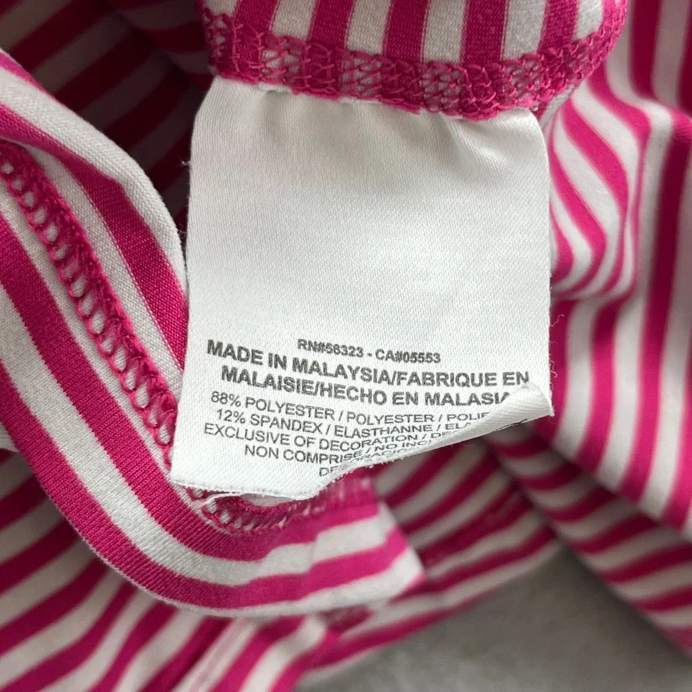 Nike Running Pullover Womens S Pink White Striped Dri-FIT 1/2 Zip Top Athletic